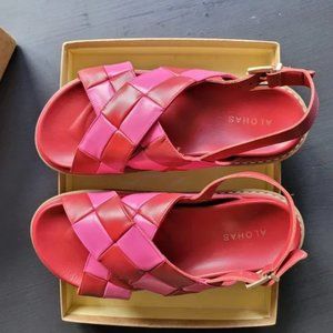 Alohas Marshmallow Scacchi Lipstick Red Magenta Sandals